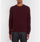 Polo Ralph Lauren - Suede Elbow-Patch Wool and Cashmere-Blend Sweater - Men - Merlot