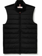 Orlebar Brown - Fitzroy Slim-Fit Panelled Merino Wool and Quilted Shell Down Gilet - Black