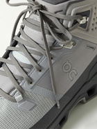 ON - Cloudrock Waterproof Rubber-Trimmed Mesh Boots - Gray