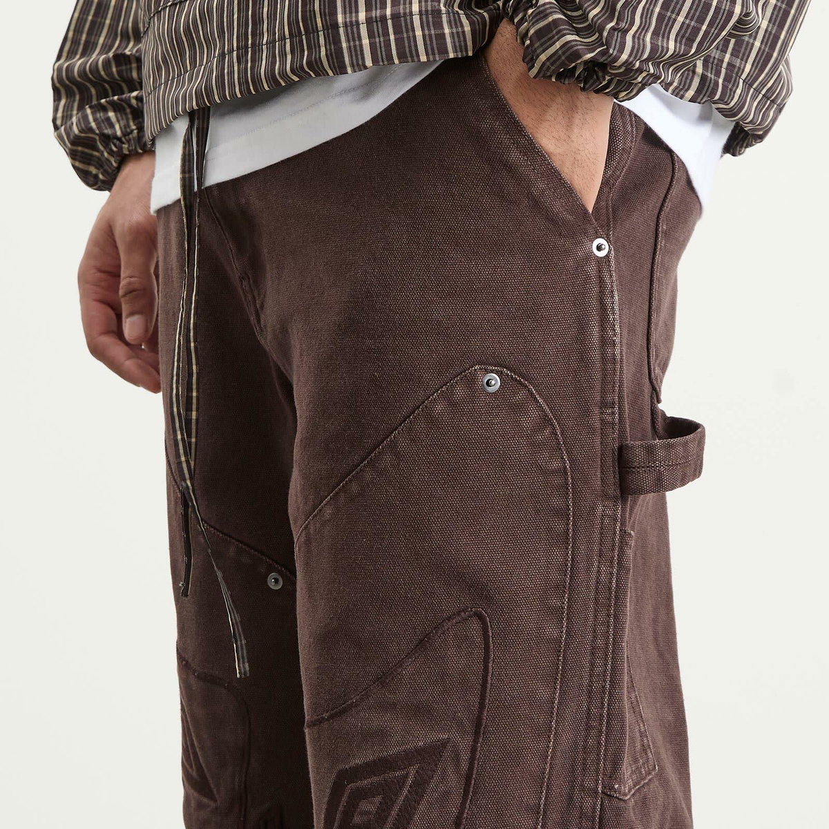 Umbro by Slam Jam Men's Shinguard Canvas Pant in Black Olive