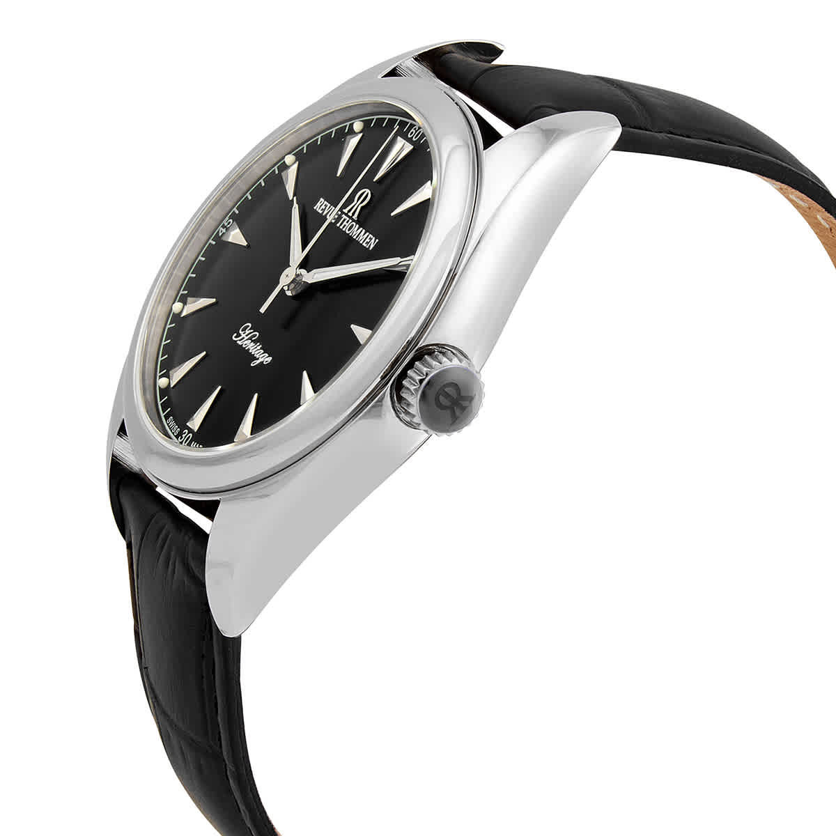 Revue Thommen Heritage Automatic Black Dial Mens Watch 21010.2538