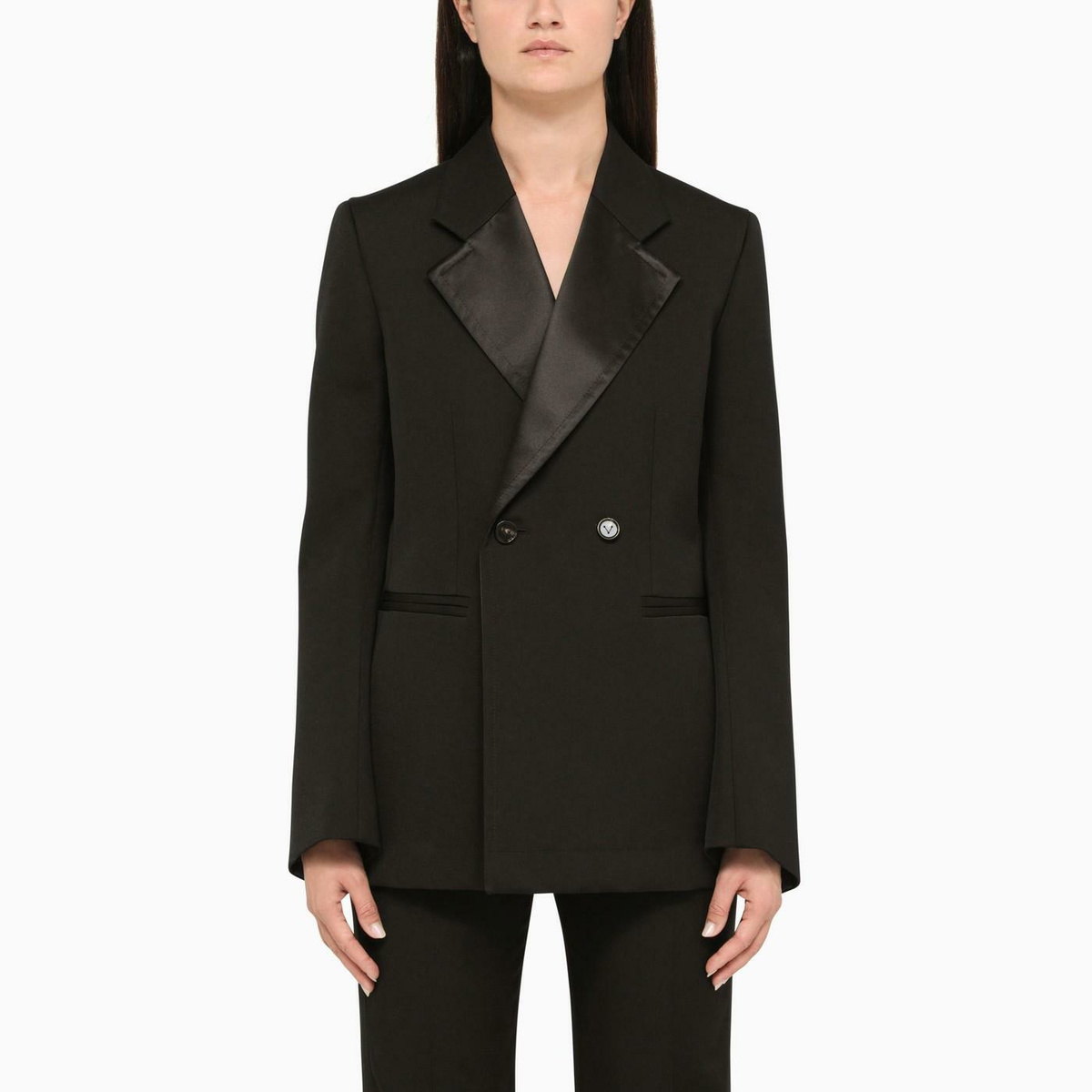 【送料&関税込】Bottega Veneta Black Wool Tuxedo Jacket Bottega Veneta Black Wool Tuxedo Jacket Bottega Veneta
