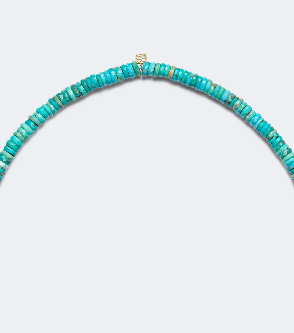 Sydney Evan 14kt gold beaded necklace with turquoise and diamonds