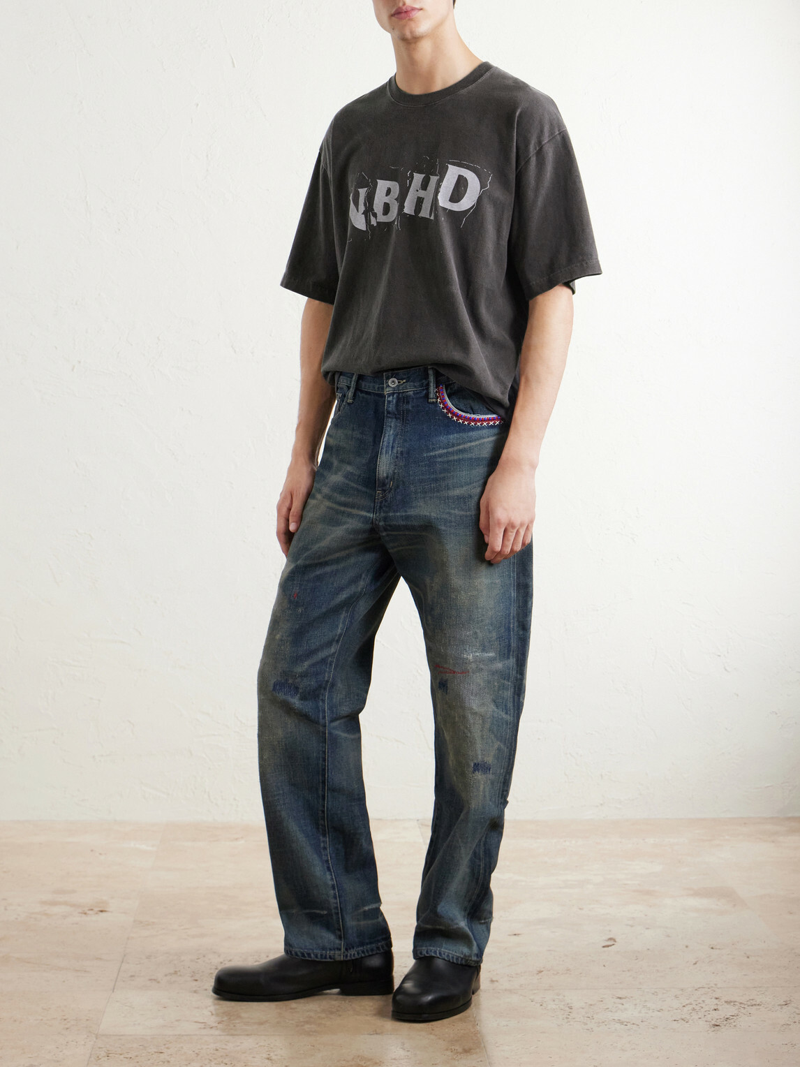 Neighborhood - Logo-Printed Cotton-Jersey T-Shirt - Gray