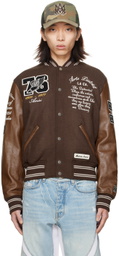 AMIRI Brown Eagle Bomber Jacket