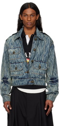 VAQUERA Blue Monogram Denim Jacket