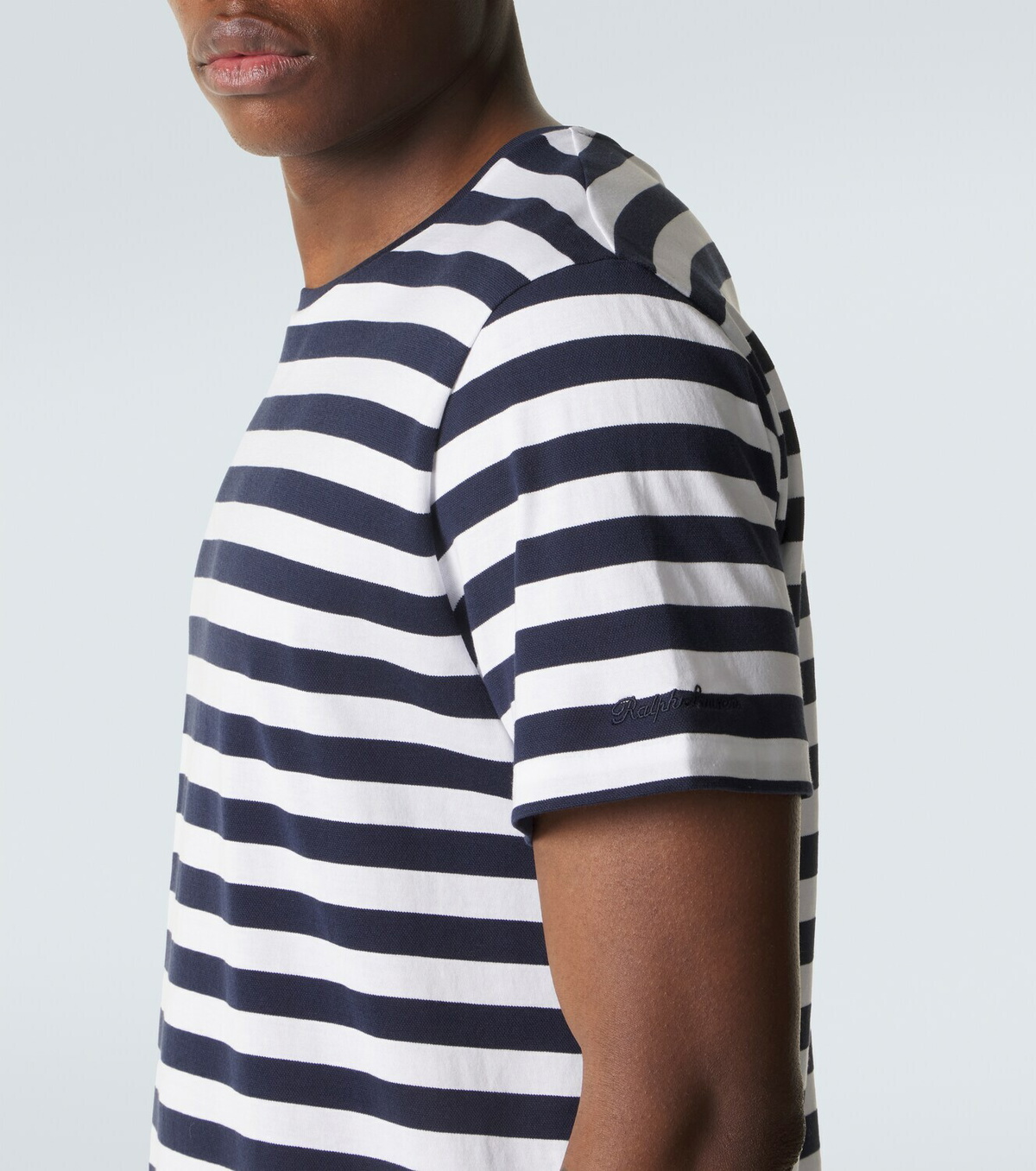 Ralph Lauren Purple Label Striped cotton lisle and piqué T-shirt