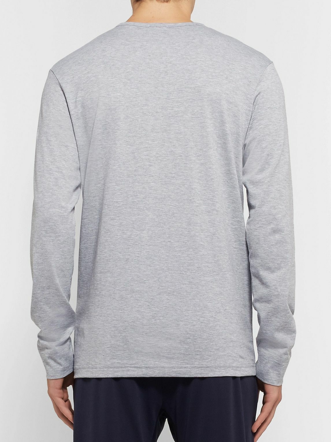 Håndværk - Pima Cotton-Jersey Henley Pyjama Shirt - Gray