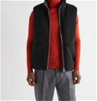 Theory - Reversible Wool-Blend Fleece and Shell Down Gilet - Black