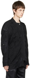 We11done Black Bomber Denim Jacket