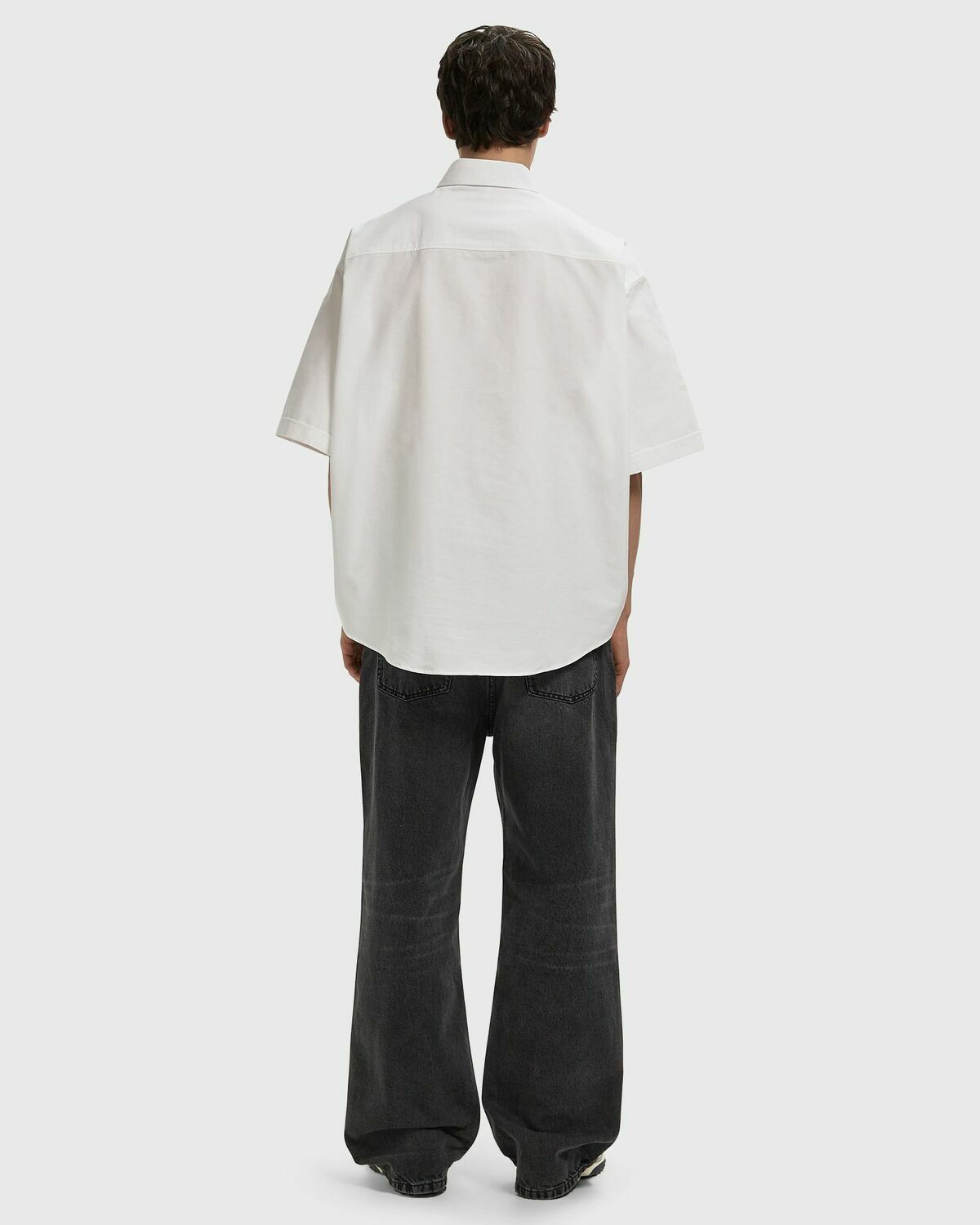 BOXY SHORT SLEEVE SHIRT WITH BUTTON DOWN