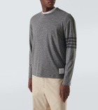 Thom Browne 4-Bar wool-blend jersey T-shirt