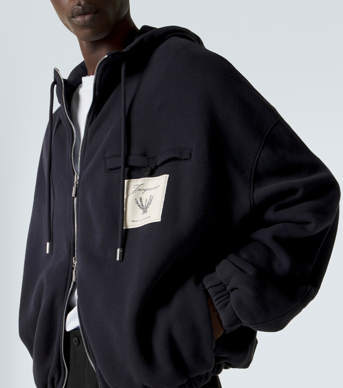 Jacquemus Torneo cotton fleece zip-up hoodie