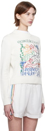 Casablanca White Embroidered Sweater