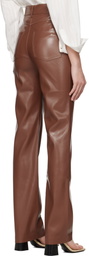 Nanushka Brown Jacoba Vegan Leather Pants