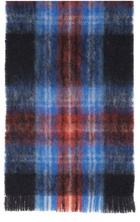 Charles Jeffrey Loverboy Blue & Red Tartan Scarf