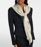 McQueen Printed silk scarf