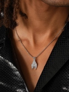 Alex Moss New York - Cave Dweller 14-Karat White Gold, Diamond and Ruby Pendant