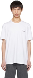 BOSS White Embroidered T-Shirt