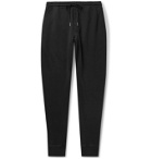 TOM FORD - Tapered Garment-Dyed Fleece-Back Cotton-Jersey Sweatpants - Black
