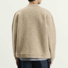Universal Works Men's Wool Fleece Advance Cardigan in Fawn