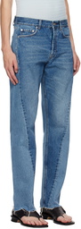 Séfr Blue Twisted Cut Jeans