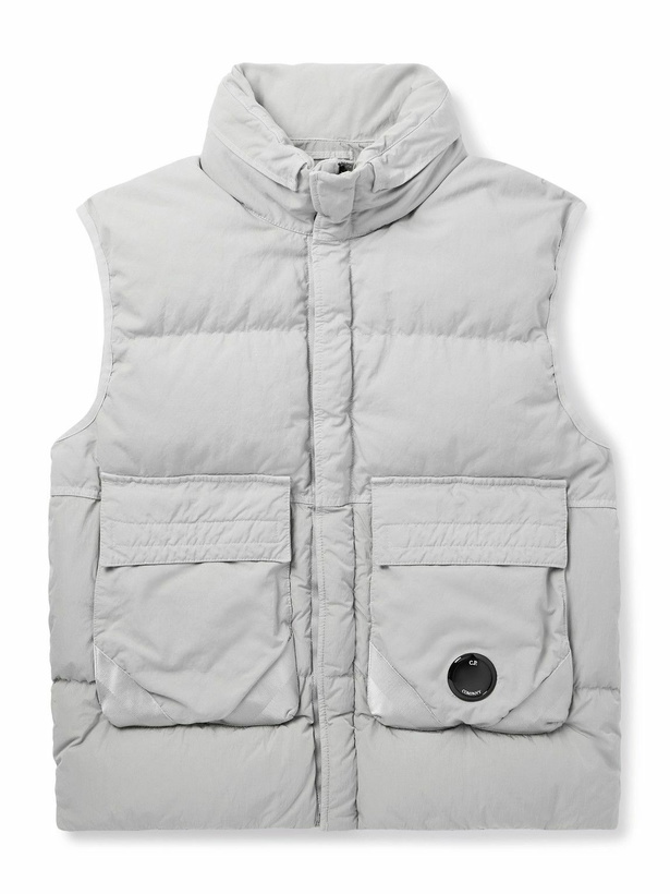 Photo: C.P. Company - Eco-Chrome R Padded Recycled-Shell Hooded Down Gilet - Gray