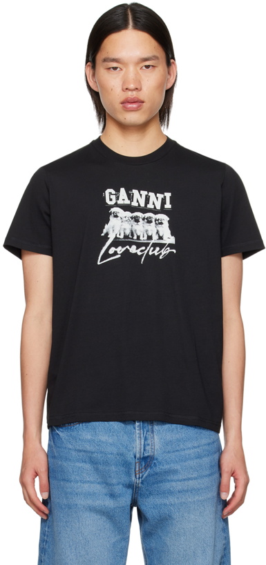 Photo: GANNI Black Puppy Love T-Shirt