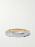 Maison Margiela - Engraved Burnished Sterling Silver Ring - Gold