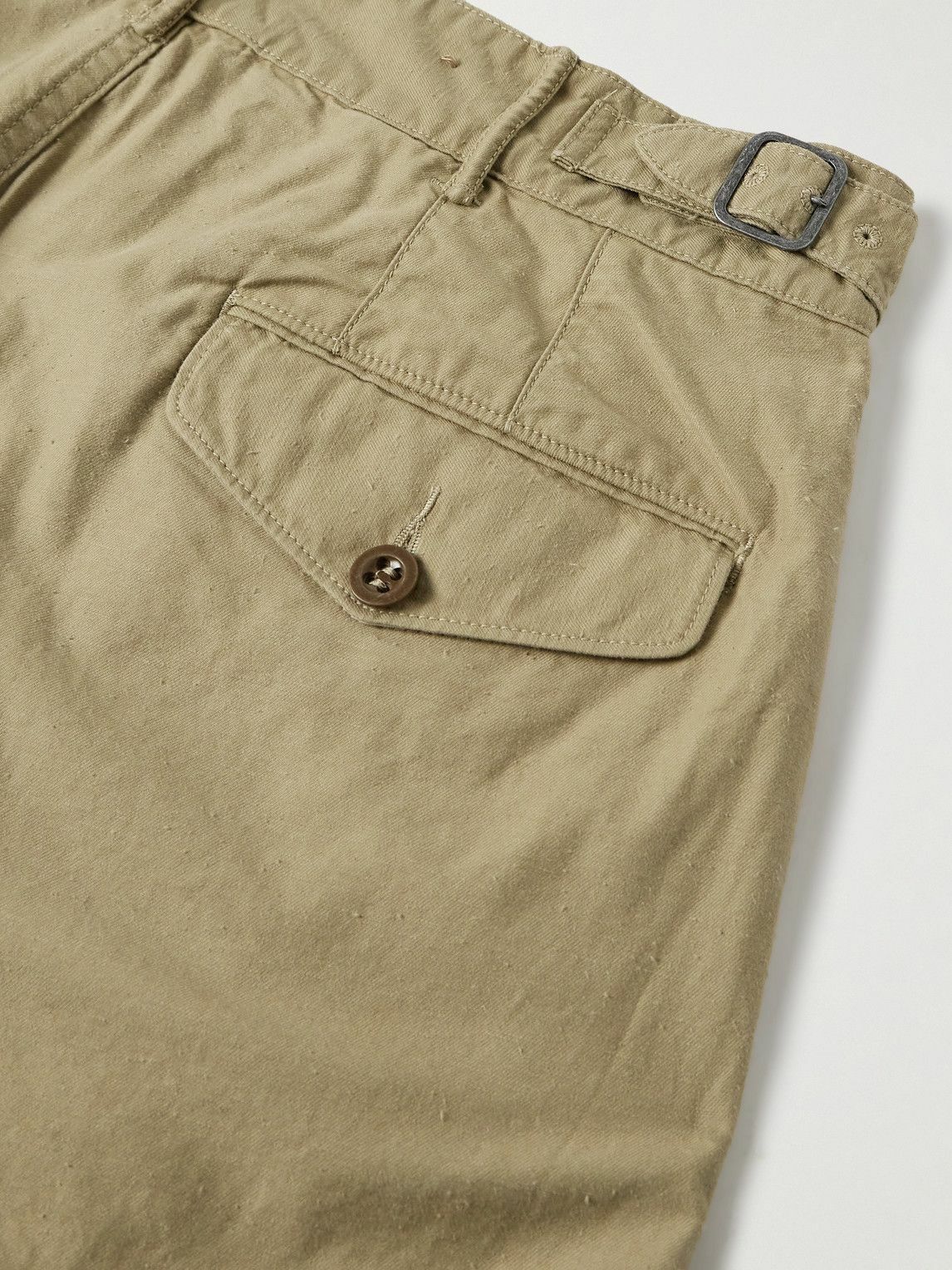 RRL - Hawkes Wide-Leg Pleated Slub Cotton-Twill Chinos