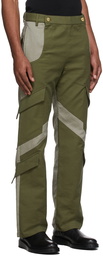 Dion Lee Khaki Cotton Cargo Pants