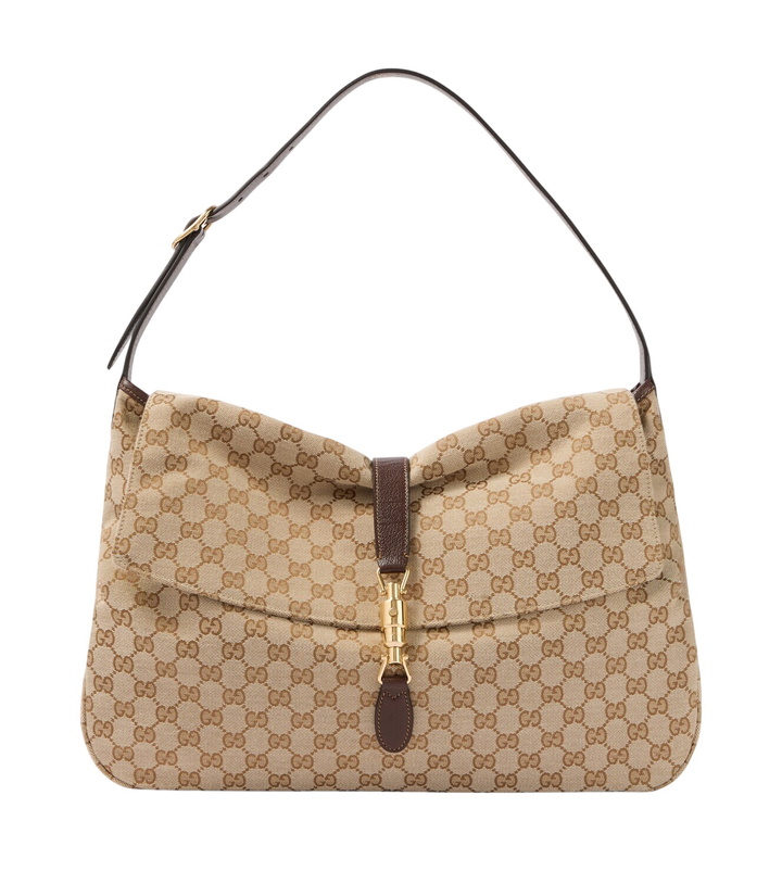 Photo: Gucci Jackie Flap Large GG canvas shoulder bag