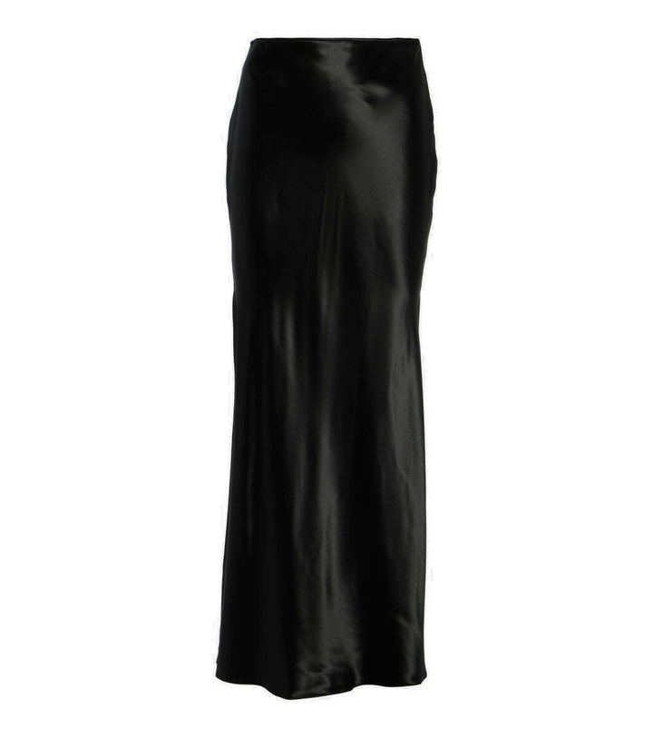 Photo: Ferragamo Satin midi skirt