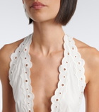 Retrofête Broderie anglaise cotton-blend minidress