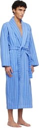 Tekla Blue & White Terry Classic Bathrobe