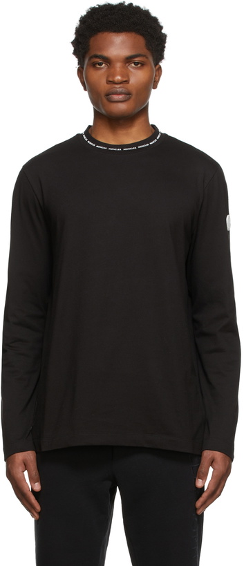 Photo: Moncler Black Long Sleeve Logo T-Shirt