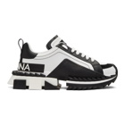 Dolce and Gabbana White and Black Super King Sneakers