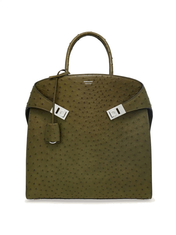 Photo: Ferragamo Mens Hug tote bag in Green