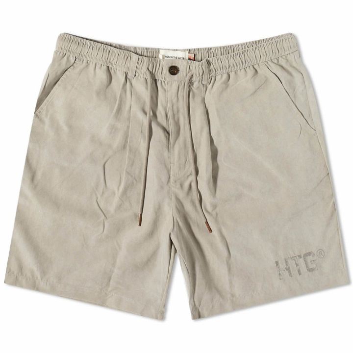 Photo: Honor the Gift Men's HTG Brand Poly Shorts in Grey