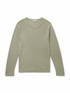AGOLDE - Payson Waffle-Knit Cotton-Blend T-Shirt - Green