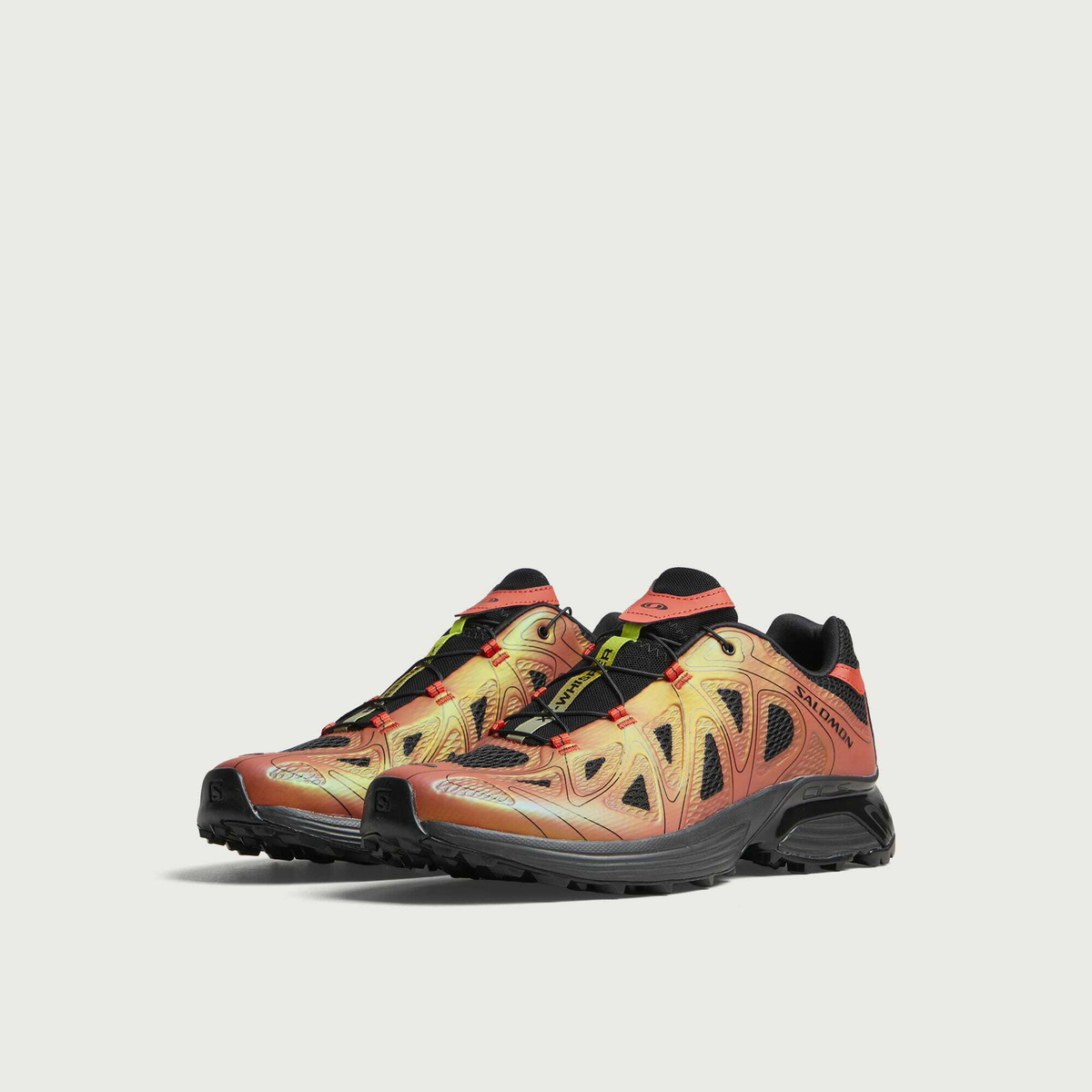 Salomon Men's XT-Whisper Void Sneaker in Chili/Black/Acid Lime
