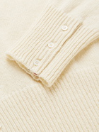 THOM BROWNE - Slim-Fit Striped Shetland Wool Sweater - Neutrals