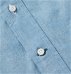 Gitman Vintage - Slim-Fit Button-Down Collar Cotton-Chambray Shirt - Blue