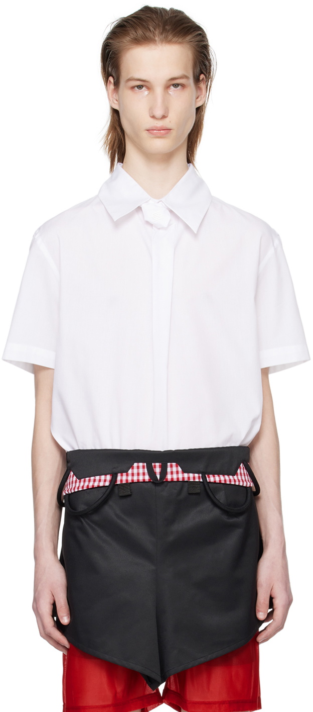 Olly Shinder White Vanishing Tie Shirt