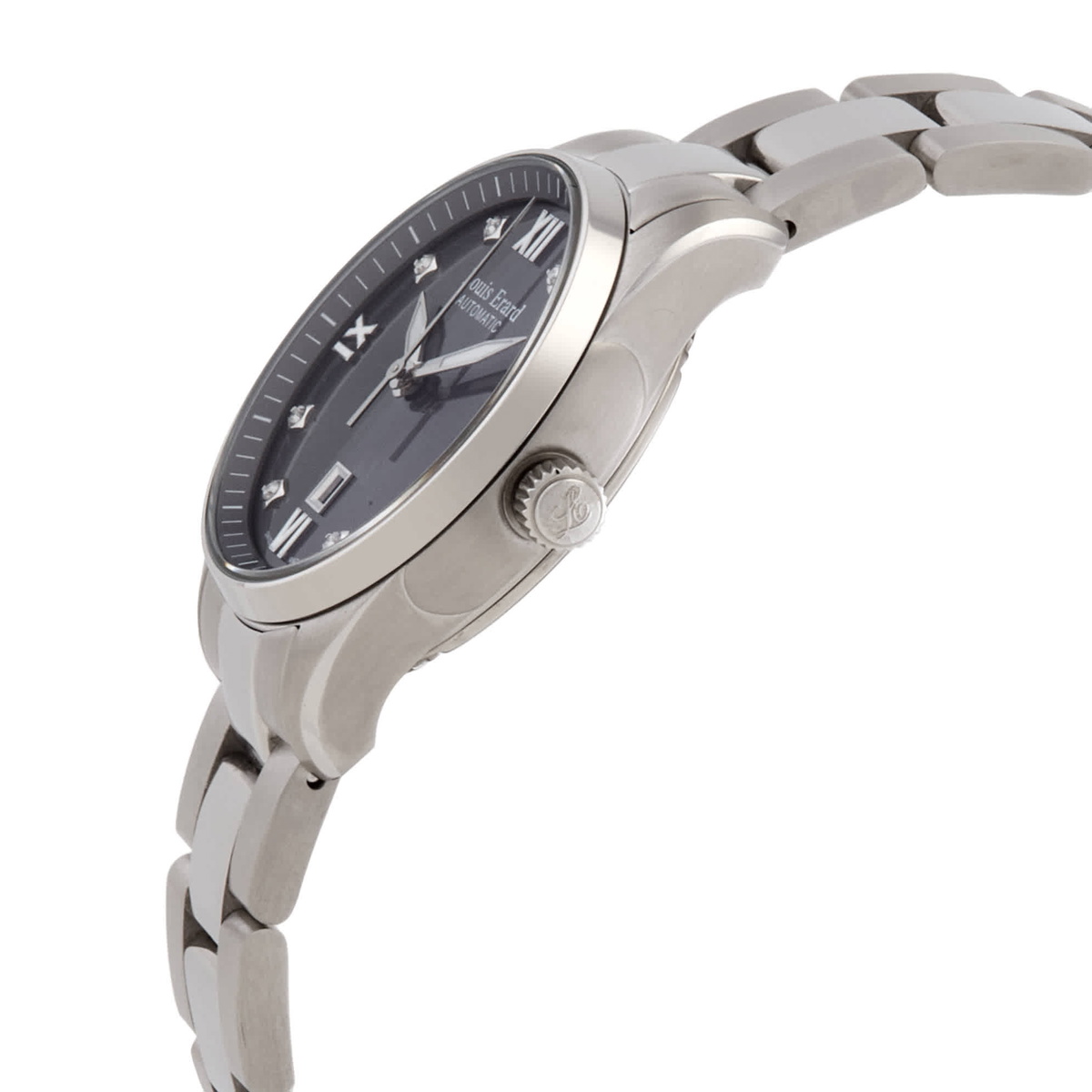 Louis Erard Heritage Automatic Diamond Grey Dial Ladies Watch 20100AA13.BMA17