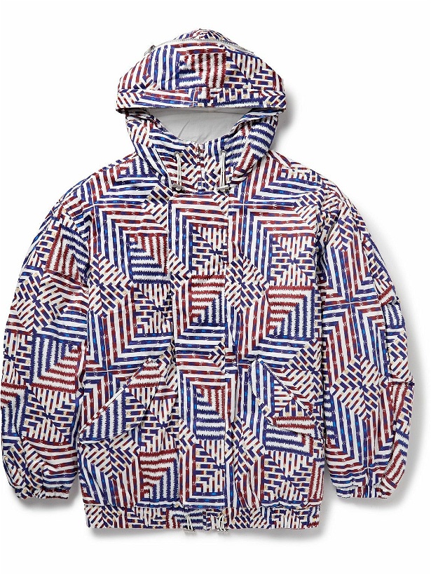 Photo: Isabel Marant - Printed Quilted Cotton Hooded Jacket - Blue