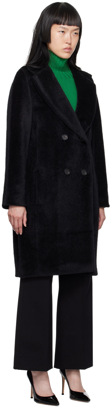 S Max Mara Black Roseto Coat S Max Mara