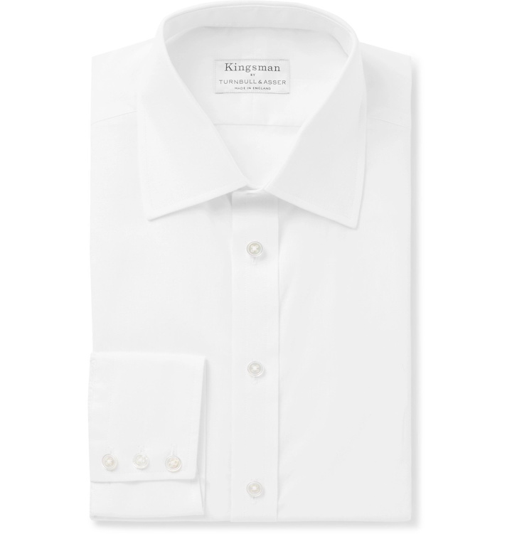 Photo: Kingsman - Turnbull & Asser White Linen and Cotton-Blend Shirt - White