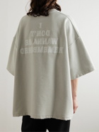 VETEMENTS - Oversized Embroidered Cotton-Blend Jersey T-Shirt - White
