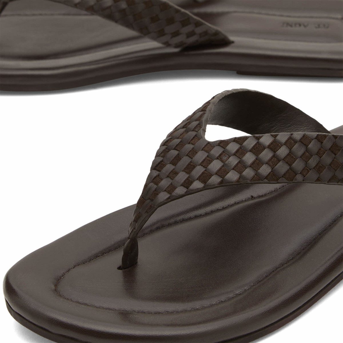 ST. Agni Women's Lattice Weave Thong in Coffee